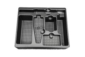 Customized Rectangle Electronic PET Blister Tray Recyclable Antistatic ESD Plastic Packaging for Consumer Electronics