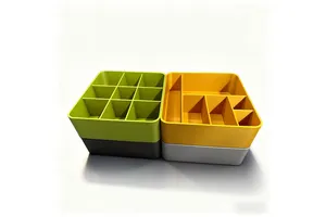 Stackable Tool Box Compartments Organizer Box with Dividers for Hardware Screws Bolts Nails Beads Jewelry and Fishing