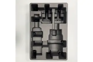 Customizable Eco Friendly High Quality Wet Press Black Molded Pulp Insert Paper Pulp Tray Packing for Jam Jar