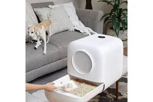 OEM Best-Selling Fully Enclosed Smart Automatic Self-Cleaning Eco-Friendly Cat Litter Box for Bathroom Highly Equipped Fresh Air