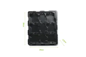 Customized Shape Ps Black Esd Plastic Anti-Static Blister Tray Packing for Cosmetic
