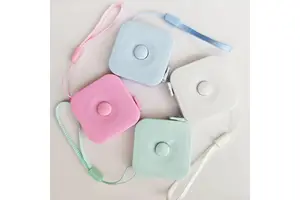 Wholesale Mini Multifunctional 2.0m Tape Measure Square Plastic Belt Measuring Tape Instrument Automatic Expansion Ruler