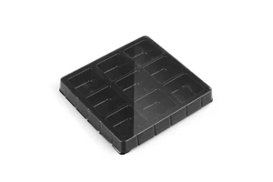 Custom Recyclable PS PET Black Plastic Thermoformed Chocolate Blister Tray Insert