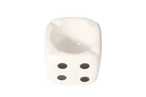 Futeng Wholesale Novelty Custom Cute Shape Cool Creative Cigarette Smoking Porcelain Ceramic Square Dice Ashtray