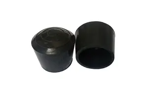 25mm Black Rubber Chair Leg Tips Diameter Furniture Pads for Tables and Chairs Custom Cutting Processing Service