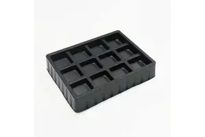 Customize PS Black Golden Plastic Chocolate Insert Tray Suppliers Pet Plastic Cavity Blister Plastic Chocolate Packaging Tray