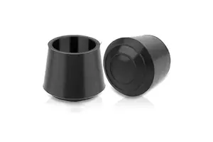 Non-Slip Rubber Chair Leg Caps Black Round Furniture Feet Tips Covers Floor Protect for Hardwood Floors Chair Leg Tips