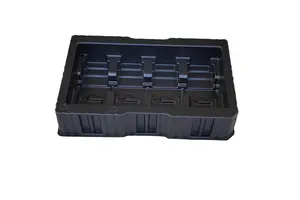 Customized   Plastic  Vacuum Forming Ntistatic Esd Pcb Tray Thermoforming Ps (abs) Black Plastic Blister Tray