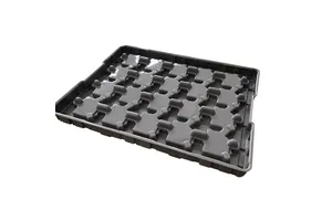Customized   Plastic Black Esd Anti-corrosion Hdpe Plastic Vacuum Forming Tray  ESD Blister Tray for for Car Parts