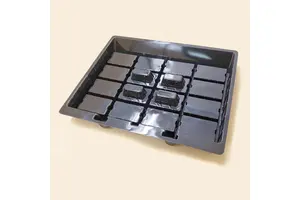 Black Trapped Blister Custom Turnover Tray Plastics Wholesale Turnover Tray Plastics Shenzhen Manufacturer