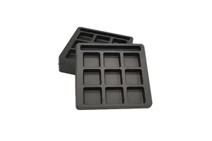 Customize Black Cavity Food Plastic Chocolate Insert Tray Packaging