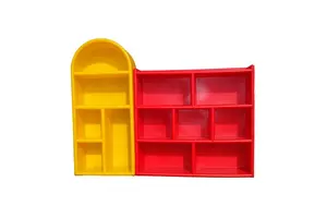 Hot Selling Kindergarten Plastic Toy Rack Cabinet Combination Kids Indoor Toy Shelf for Educational Center