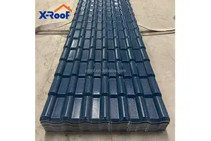 Brick Red Royal 1050 Heat Resistant PVC Roof Tiles Ceiling Panel ASA Synthetic Resin Tiles for Villa Hotel & House Application