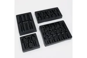 Customized Cosmetic Blister Trays Black Plastic Blister Card Packaging Factory