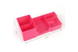 Stylish Blue Drop - Type Pen Holder in Square Shape: Simple Design, Big - Capacity Storage Box Attached