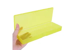 YUZMEI Plastic School Pen Box Pencil Container Pens and Pencils Stationery Kids Pencil Box Plastic Boxes for School Office