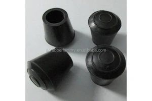 16mm 0.63 Inch Three-Legged Walking Stick/Crutch with Flat Threaded Ferrule Slip Strip Seal Rubber Feet Processed Cane Product