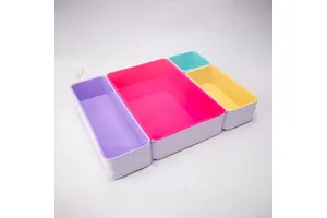 GREENSIDE High Quality Plastic Drawer Organizer Storage Box Cheap Price Multifunctional Rectangle Stationery Case Sample Accept