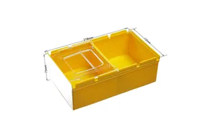 Custom Color ISO9001 CE Hospital Clinics Versa Organizer Container Plastic Versa Bin Container with Divider Lid
