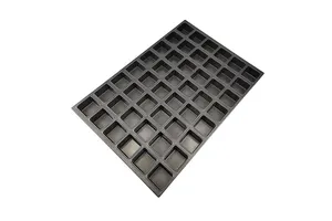 Industrial Baking Tray Aluminized Steel Brownie Bite Pan 48 Cup Mini Square Cupcake Tray Muffin Pie Pallet for Baking