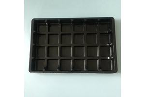 Custom Chocolate PET Plastic Tray Packaging Truffle Trays Candy Insert Black Blister Tray for Chocolate