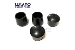 Anti Scratch Custom Black Rubber Chair Feet
