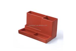 Contemporary Art Deco Desk Organizer Eco-Friendly Concrete Stationery Storage for Home Offices Perfect Sculpture Birthday Gift