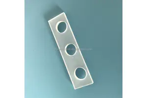 Surface Frosted Quartz Glass Board With Hole 99.99 Purity Silica Quartz Opaque Block