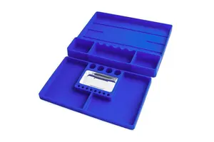 Hot Sales Premium Single Silicone Tool Tray with Stainless Steel Tray Silicone Tool Parts Storage