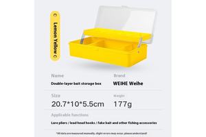 Weihe CM-0092 Double-Layer Storage Bait Box Plastic Fishing Gear Box with Pp Accessories Wholesale Spot Luya Cross-Border