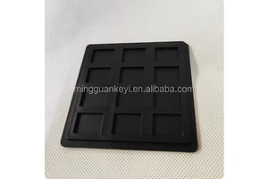 IC Chip Storage Box with Lid - 16x21x2.2cm 12-Grid Anti-Static Wafer Tray for Semiconductor Bare Die
