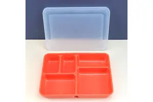 Portable Multi-Compartment Plastic PP Lunch Box Cute Divided Canteen for Students Office Workers Nutritious Lunch Container