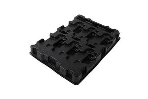 Food Grade Embossing logo Black Chocolate Truffle Plastic Blister Trays Sweet Candy Dates Packaging Tray for Chocolate Boxes