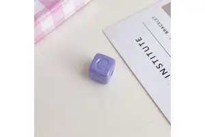 Acrylic Cream Candy Color Large Hole Square Letter Beads Loose Beads DIY Accessories