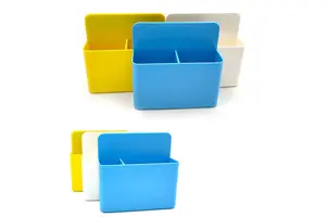 Promotional Office Whiteboard Pen Eraser Multi-functional Storage Box Plastic Tray Magnetic Marker Holders