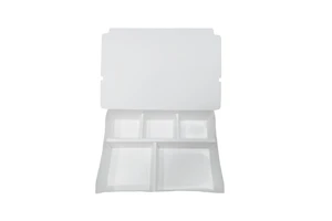 Creative Design Fast Food Packaging Box 2 3 4 5 Sections Compartment Lunch Box Kraft Paper Take Away Container with Lid