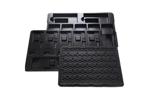 Custom Rectangular Plastic Insert Made of PS PVC PET PP Blister Tray Clamshell Box Packaging for Electronics Watches for Cameras