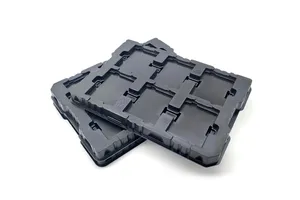 Custom Black Plastic ESD Antistatic Tray Packing Electronics Blister Esd Pcb Tray for CPU Processor with Component