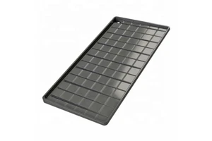 Hydroponic  Plastic Flat Tray Black Seedling Plant Trough Seed Grow Nursery Barley Poly Grow Starter Fodder Tray