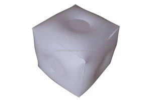 Customized White PVC Inflatable Six-sided Dice Stool Toys for Promotional Sale