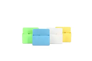 Magnetic Storage Box with Whiteboard Pen Multi-Function Office Magnetic Chalk and Blackboard Sticker Plastic Material